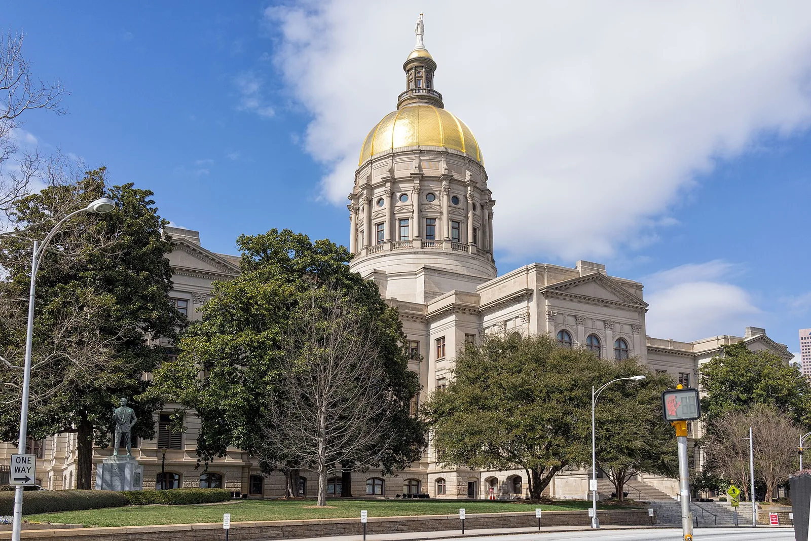 The gold-domed Georgia State Capitol building in downtown Atlanta